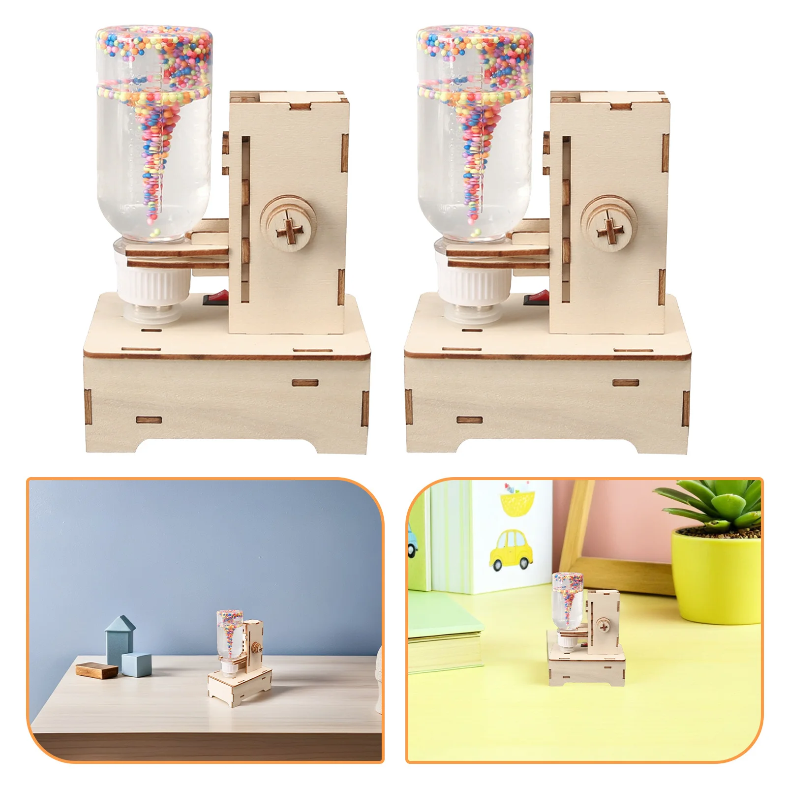 2 stks Tornado Experiment Kit Stem Educatief Handleiding Tornado Weer Wetenschap Leren Interactieve Wetenschap Kit