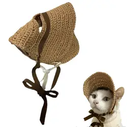 Dog Sombrero Hat Cat Sun Hat Dog Summer Hat Small Dog Sun Hat Dog Sun Caps Cat Sombrero Straw Hat for Puppy Small Dogs