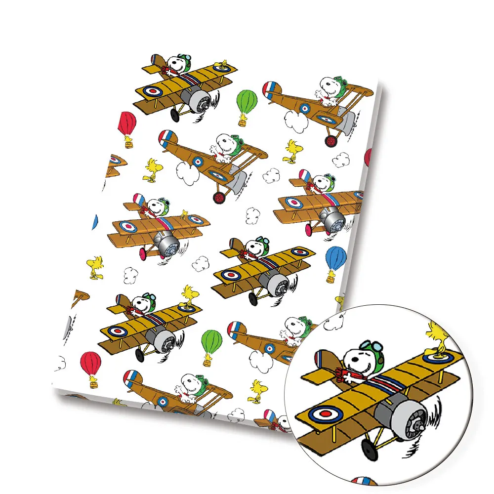 Tecido dos desenhos animados quente diy140 * 50cm costura artesanal retalhos acolchoado vestido de bebê casa folha tecido impresso costura crianças fabri