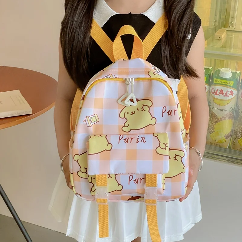Nova sanrio mochila impressão bonito dos desenhos animados pudim cão grande capacidade leve cume mochila doce menina viagem portátil