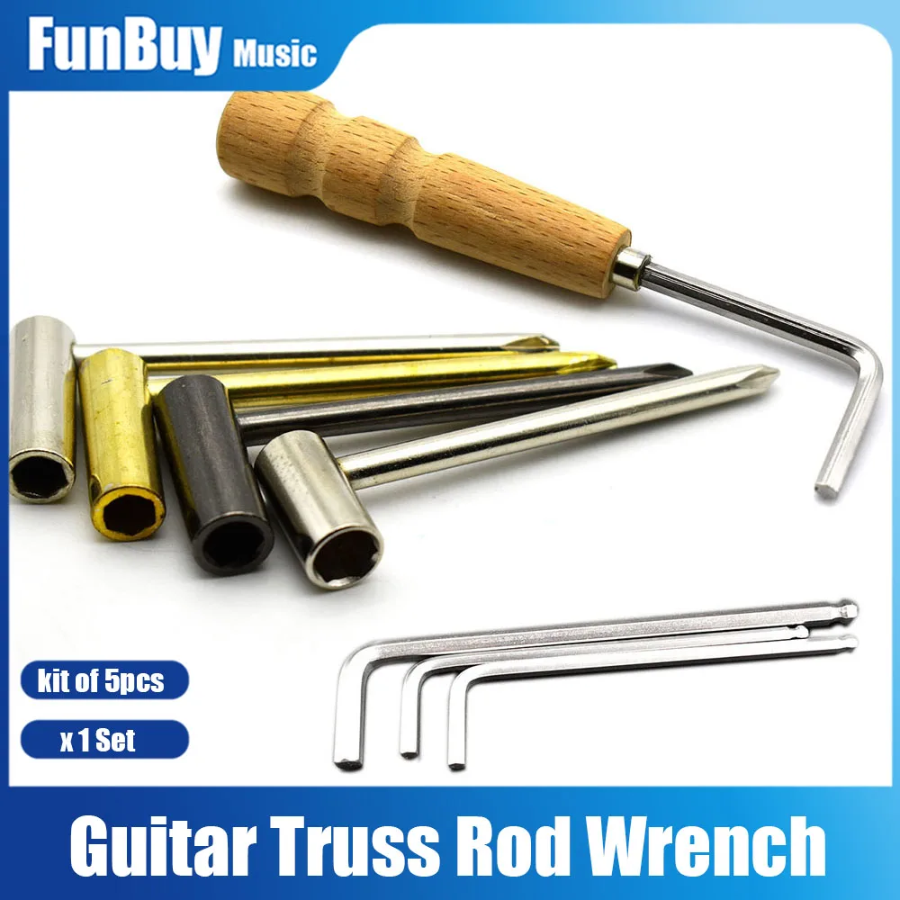 4/5/6/7/8mm Allen Hexagon Truss Rod Adjustment Wrench Luthier Tool for Acoustic GB Electric Guitar Accessories