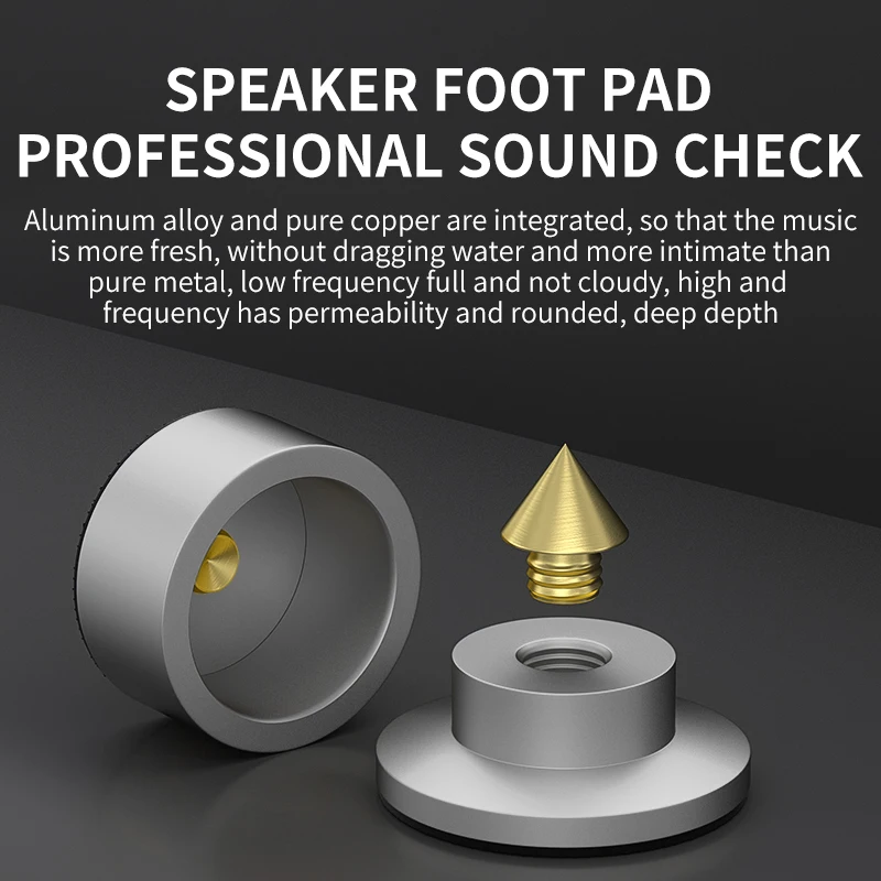 XCCSEE  aluminum alloy audio amplifier shock-absorbing foot nail hifi spike pad front CD shelf speaker anti-skid foot pad