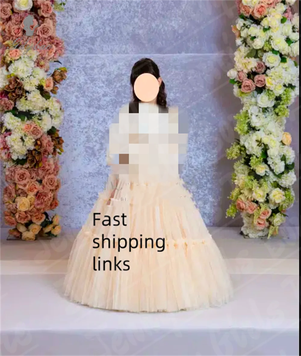 Beautiful Cocktail Flower Girl Dress Suitable for Birthday Wedding U Anmei Contest Formal Event Customization