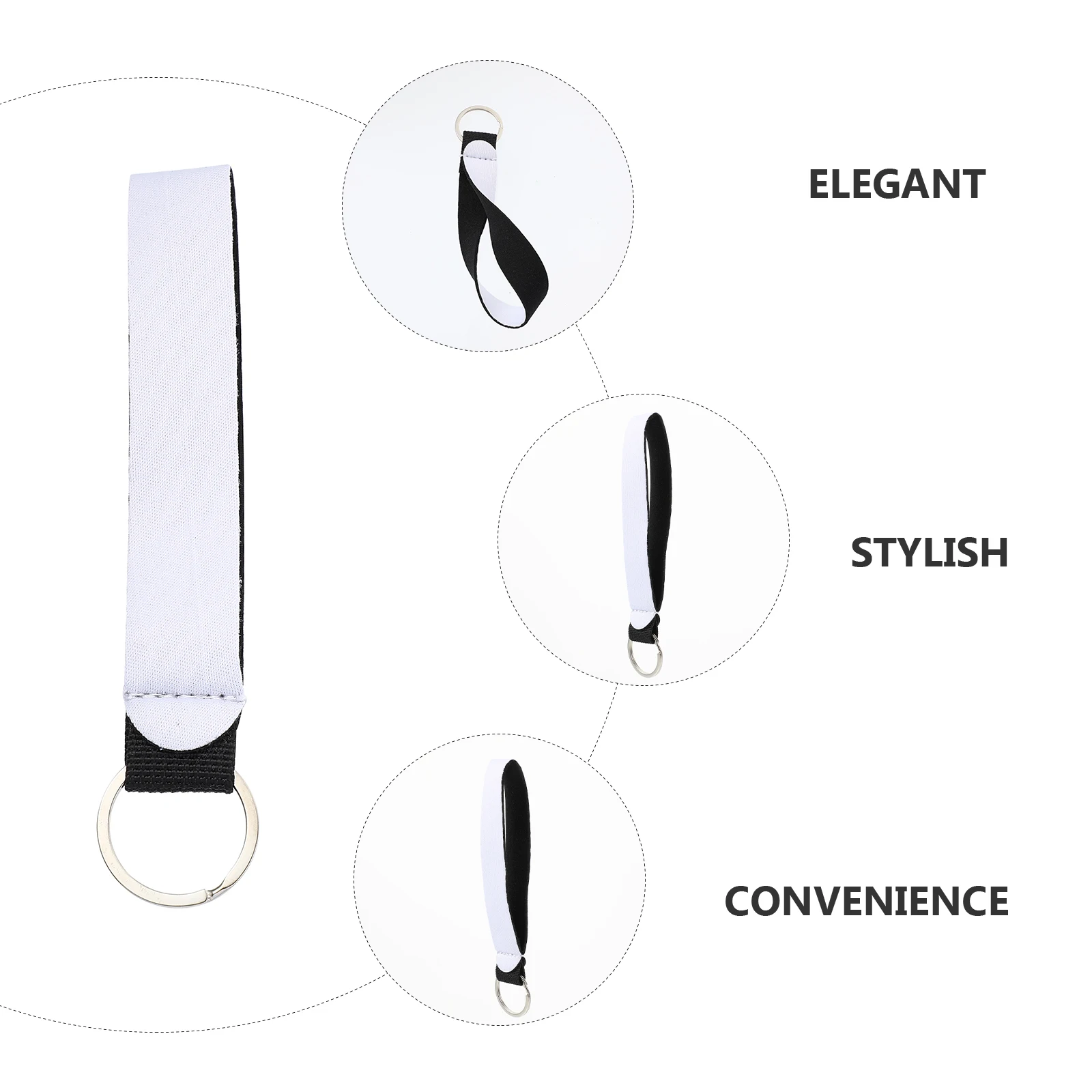 

10pcs Wrist Strap Keychain Sublimation Blanks White Hands Lanyard Wristlet Tether Blank Key Ring Handmade Crafts DIY Projects