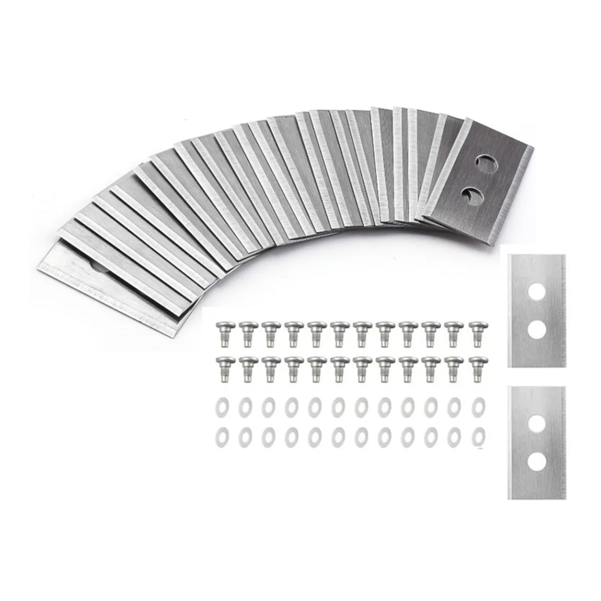 

ATJ2 24 Pcs Replacement Blades with Plastic Washers for Luba & Yuka All Series Replacement Robotic Lawnmower Blades