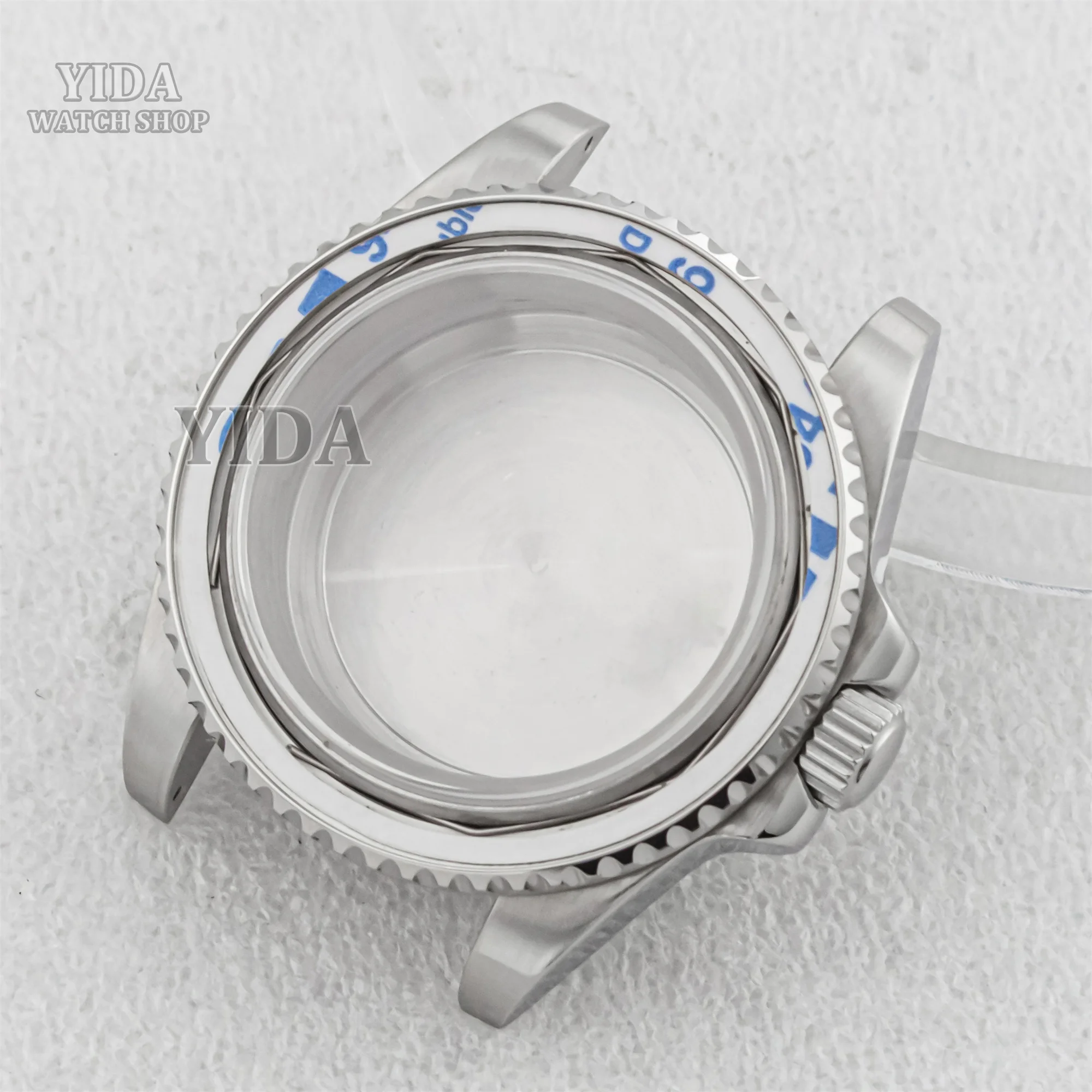 for SUB GMT Watch case 40MM Sapphire Glass NH35 Case Stainless Steel Solid Back 10ATM Waterproof For NH36 Movement Accessories