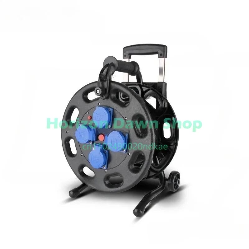 Mobile Cable Reel Waterproof Wire Empty Reel With Wire 30 Reel 50 Meters Plug-in Board Around Drag Socket