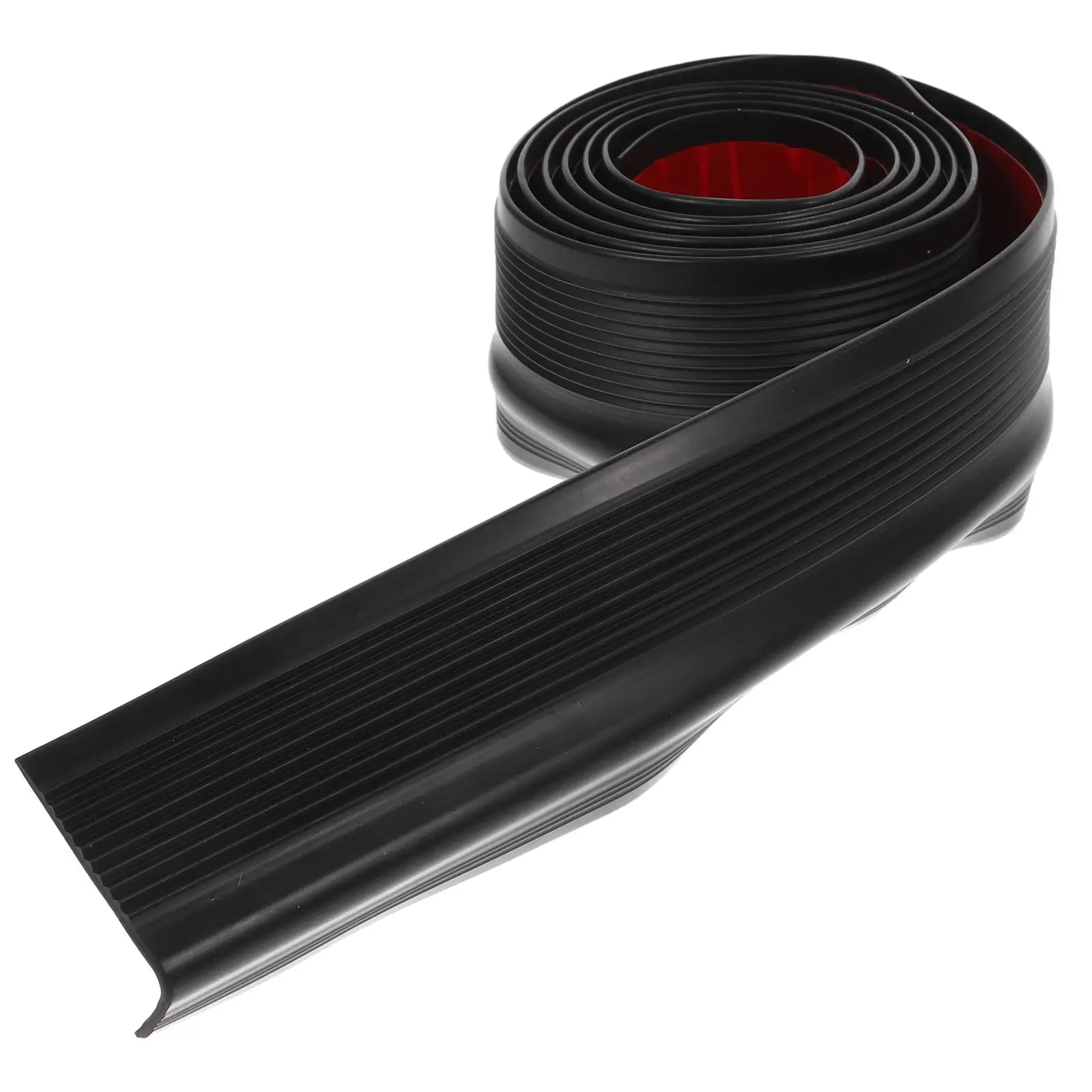 Pisos de escalera antideslizantes negros, 2M x 5CM x 2,5 CM, Protector de bordes de vinilo con nariz de PVC, moldura embellecedora para escalones, transición de suelo