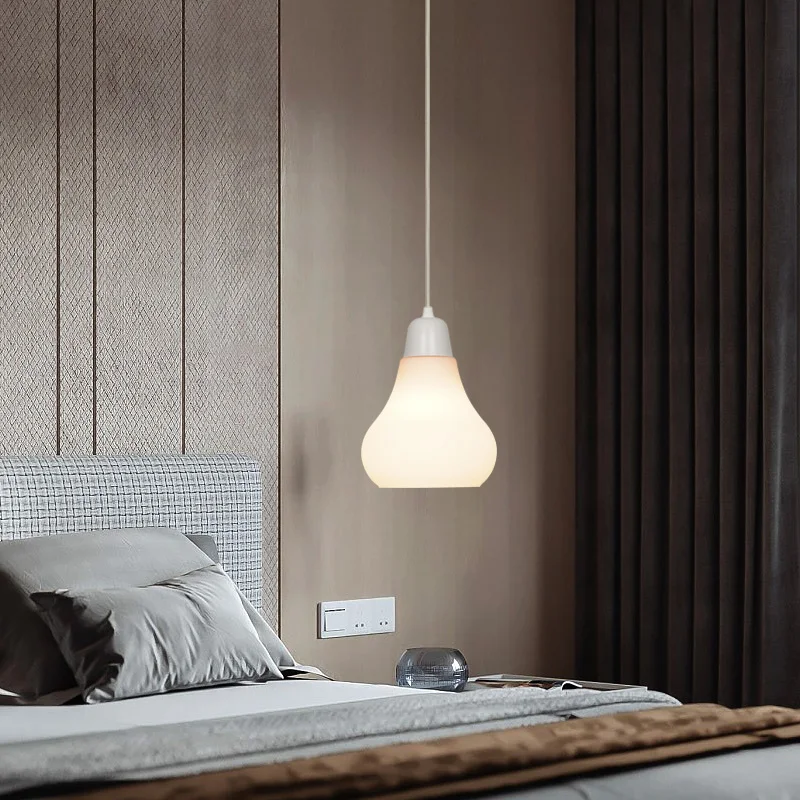 الحديثة الحد الأدنى قلادة ضوء مطعم السرير غرفة نوم بار تايبي الأوروبي ضوء الفاخرة ما بعد الحداثة قلادة ضوء LED E27