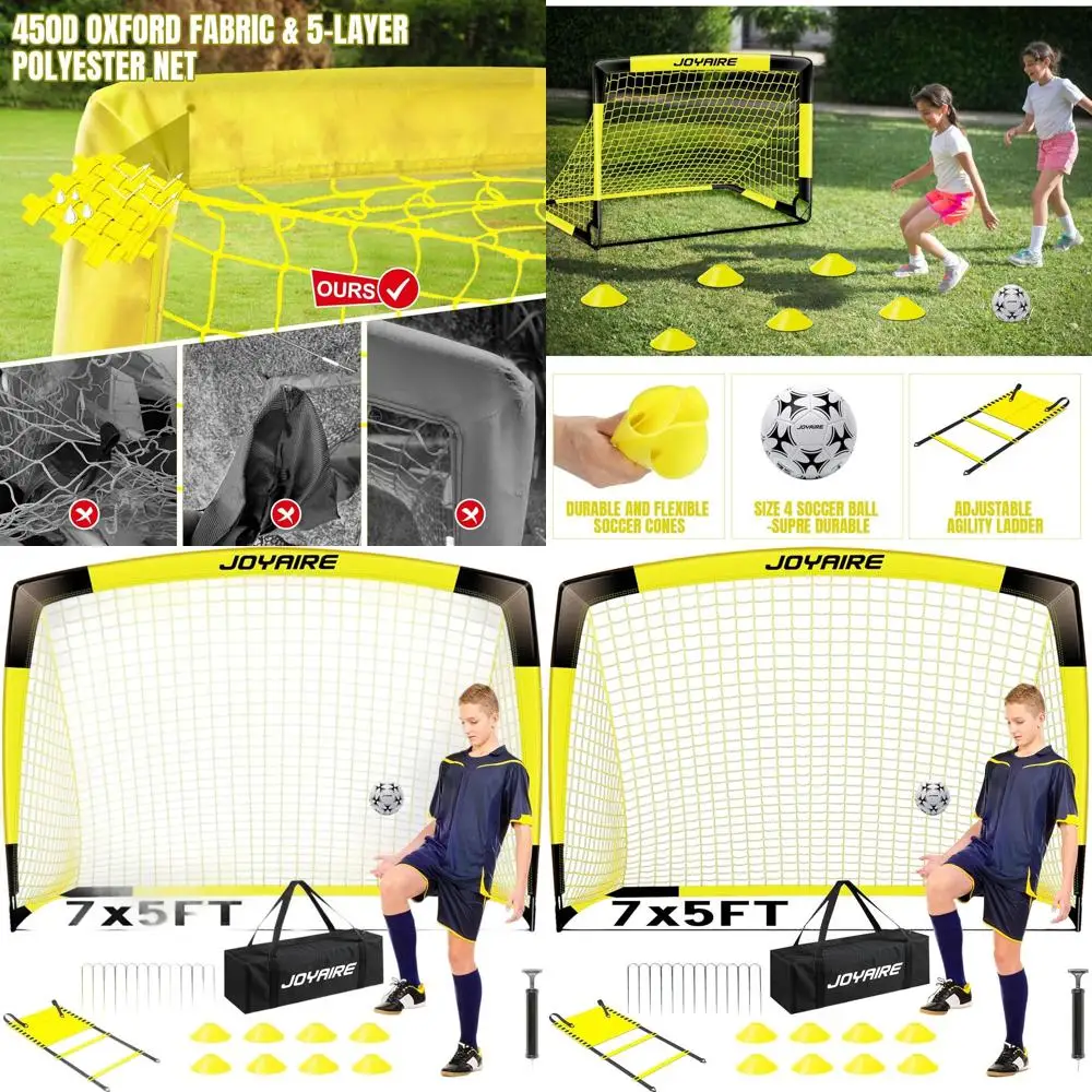 

Портативный футбольный набор с сеткой, устойчивой к разрывам, и прочными стойками для детей, доступен в нескольких размерах