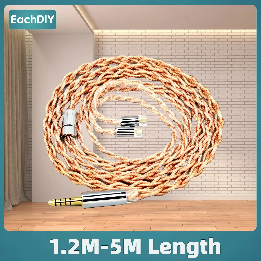 الجرافين سماعة كابل ل UE11 UE18 برو QDC الجوزاء الجوزاء-S أنول V3-C V3-S V6-C 7N OCC التدريع محوري مختلط 7758