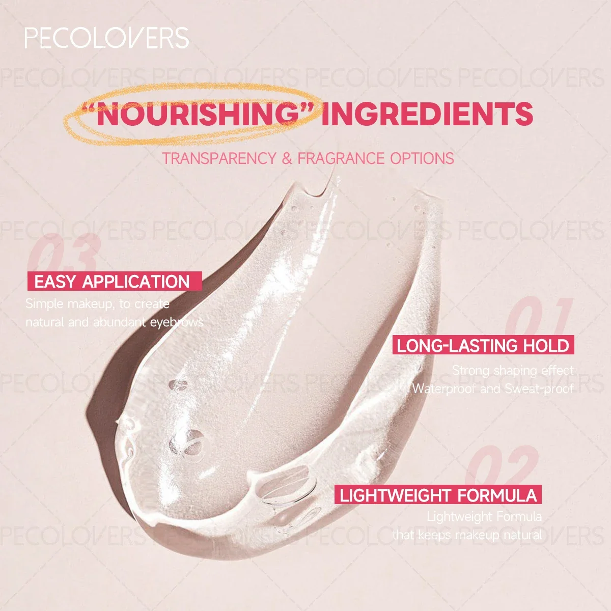 1 crema per sopracciglia styling per sopracciglia, trasparente, impermeabile, formazione rapida della pellicola, crea un look affascinante