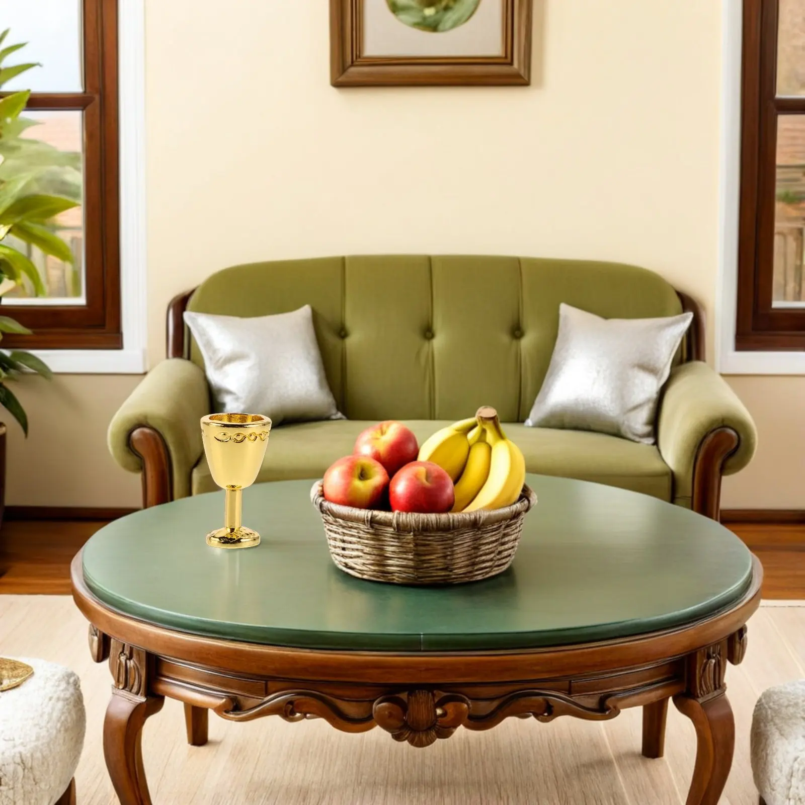 

8Pcs Miniature Vintage Alloy Wine Goblet Embossed Mini Cups Dollhouse Kitchen Accessories Party Cups Mini Teacup