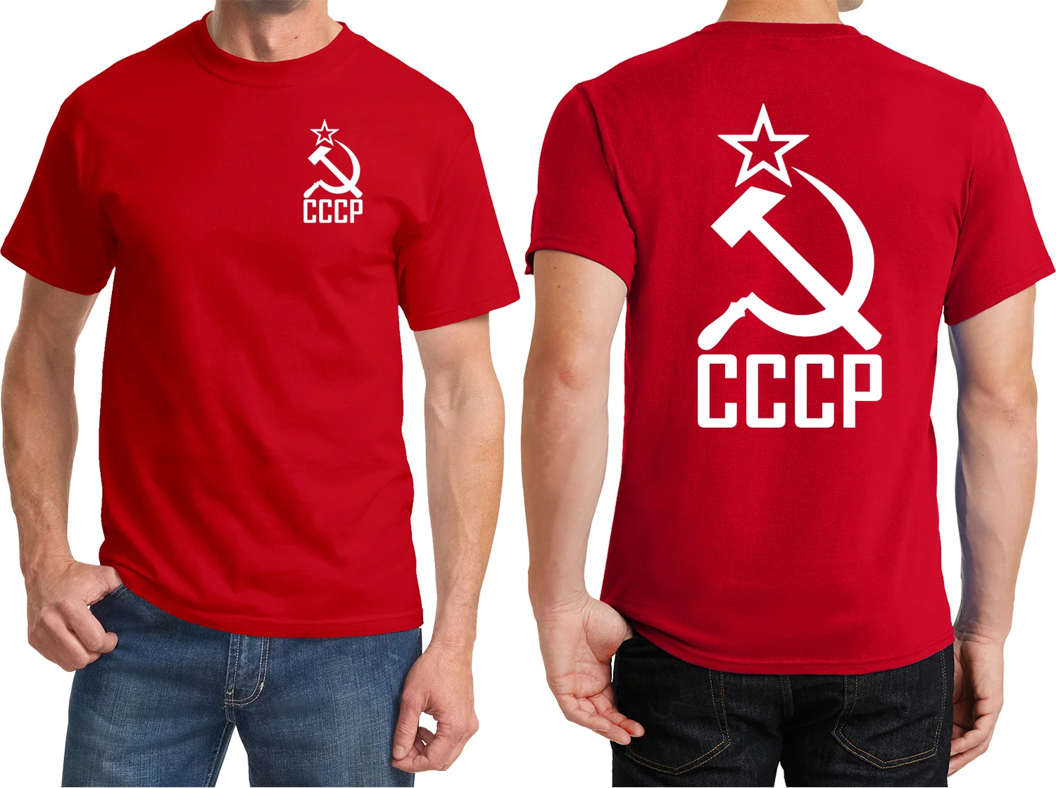 CCCP Communism Russian T Shirt Men Clothing USSR Soviet Union Man Causal T-shirt Moscow Russia Tee Cotton Round Neck Tops Camisa