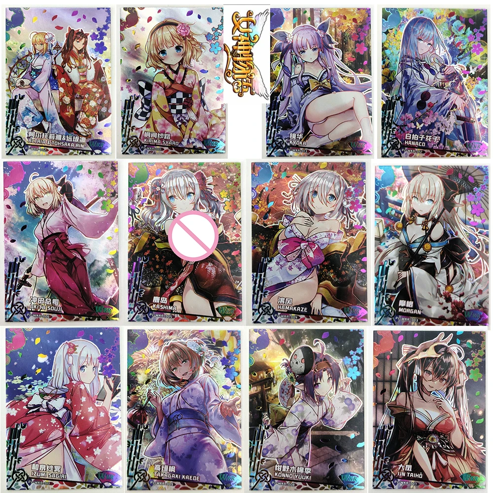 

Коллекционная карточка Goddess Story DIY с текстурной фольгой: Изуми Сагири, Альтрия Тоусака, Рин Кёка Хамаказе. Подарок на день рождения.