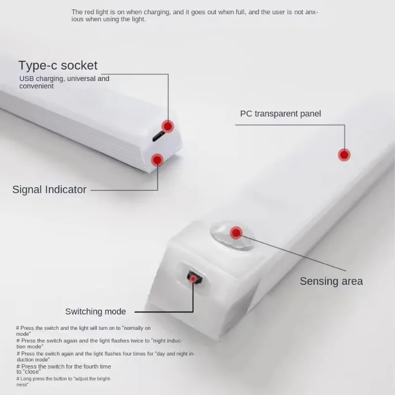 Motion Sensor Light Radio Rechargeable Easy To Install Hallway Lights for Stairs, Kitchens, Bedrooms, Cabinets, Wardrobes