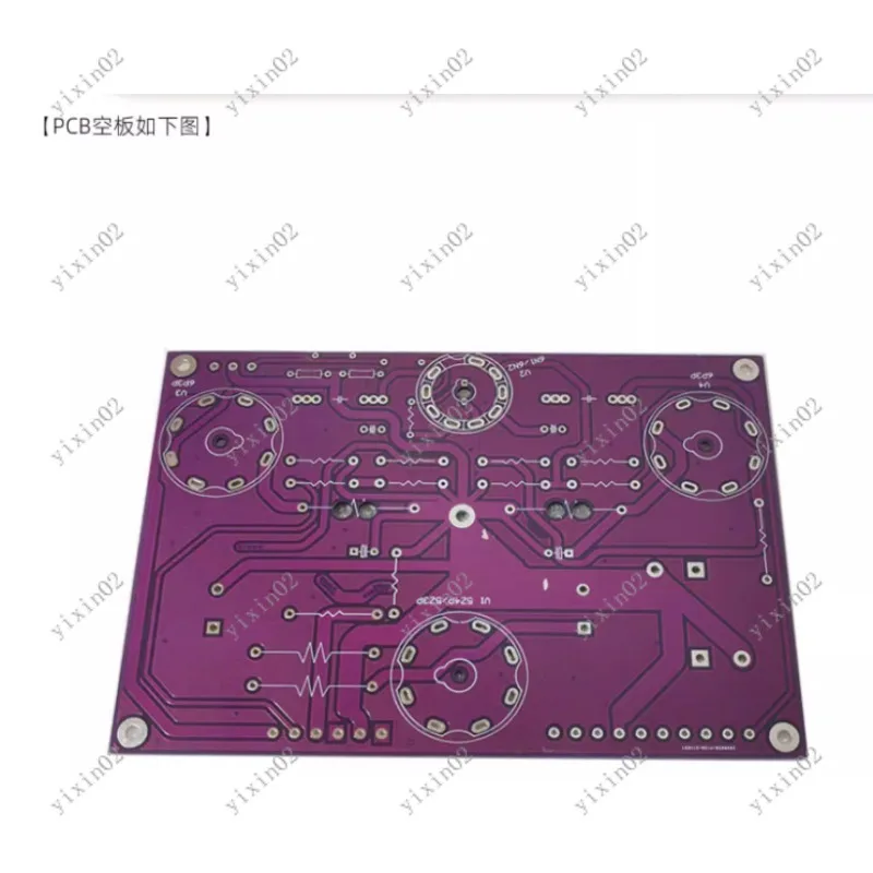Hi-Fi Tube Amp Board 6N1 Push 6P3P Replaceable 6L6/KT66/EL34 Purple PCB No Tubes