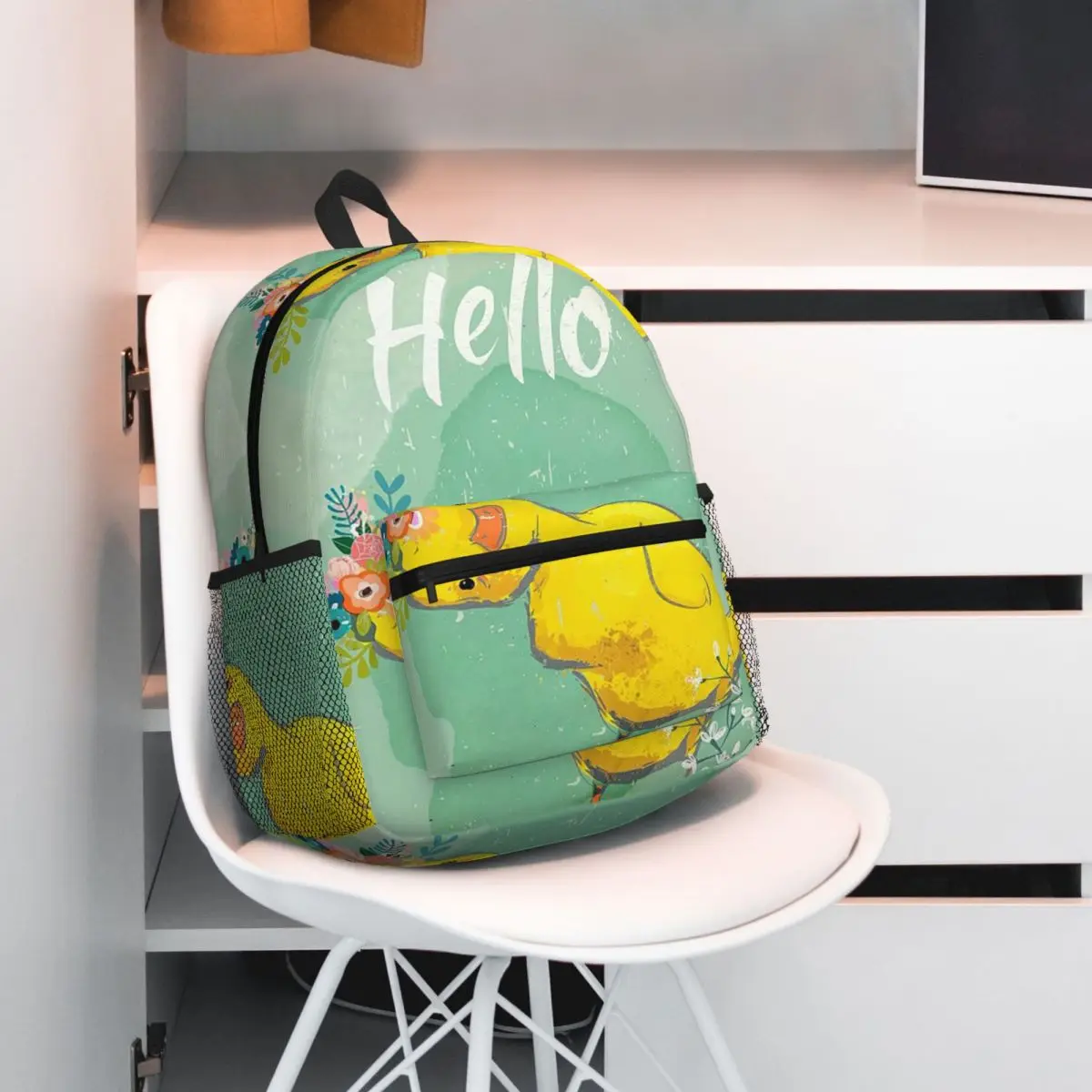 

Cartoon Animal Little Yellow Duck Pattern Backpack Student BookBag Children School Bag Laptop Shoulder Bags for Boys Girls