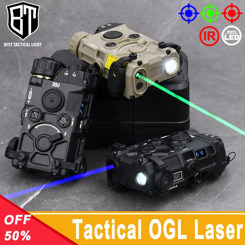 

WADSN Tactical Nylon OGL Flashlight Red Green Blue IR Dot Aimming White Strobe Light Hunting Weapon Scout Airsoft Accessory