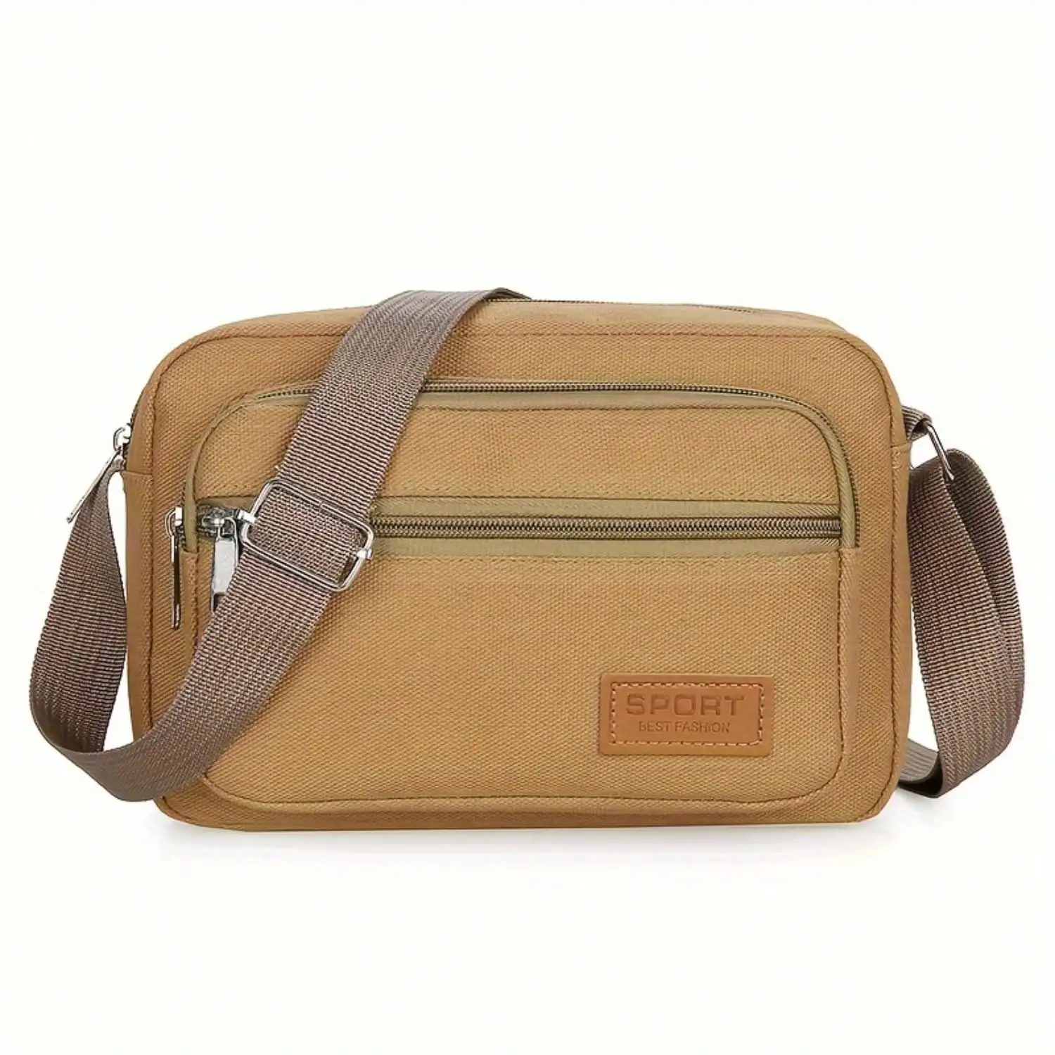 Retro Canvas Square Sling Bag With Adjustable Shoulder Straps For Men And Women, Casual Satchel Bag For Daily Commute