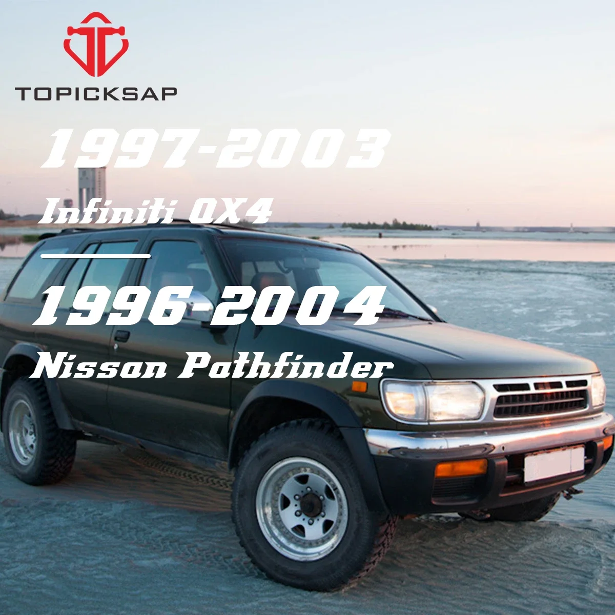 TOPICKSAP 4Pcs Rear Upper/Lower Trailing Control Arm Kit for Nissan Pathfinder/Infiniti QX4 1996-2004 Suspension 551113W700