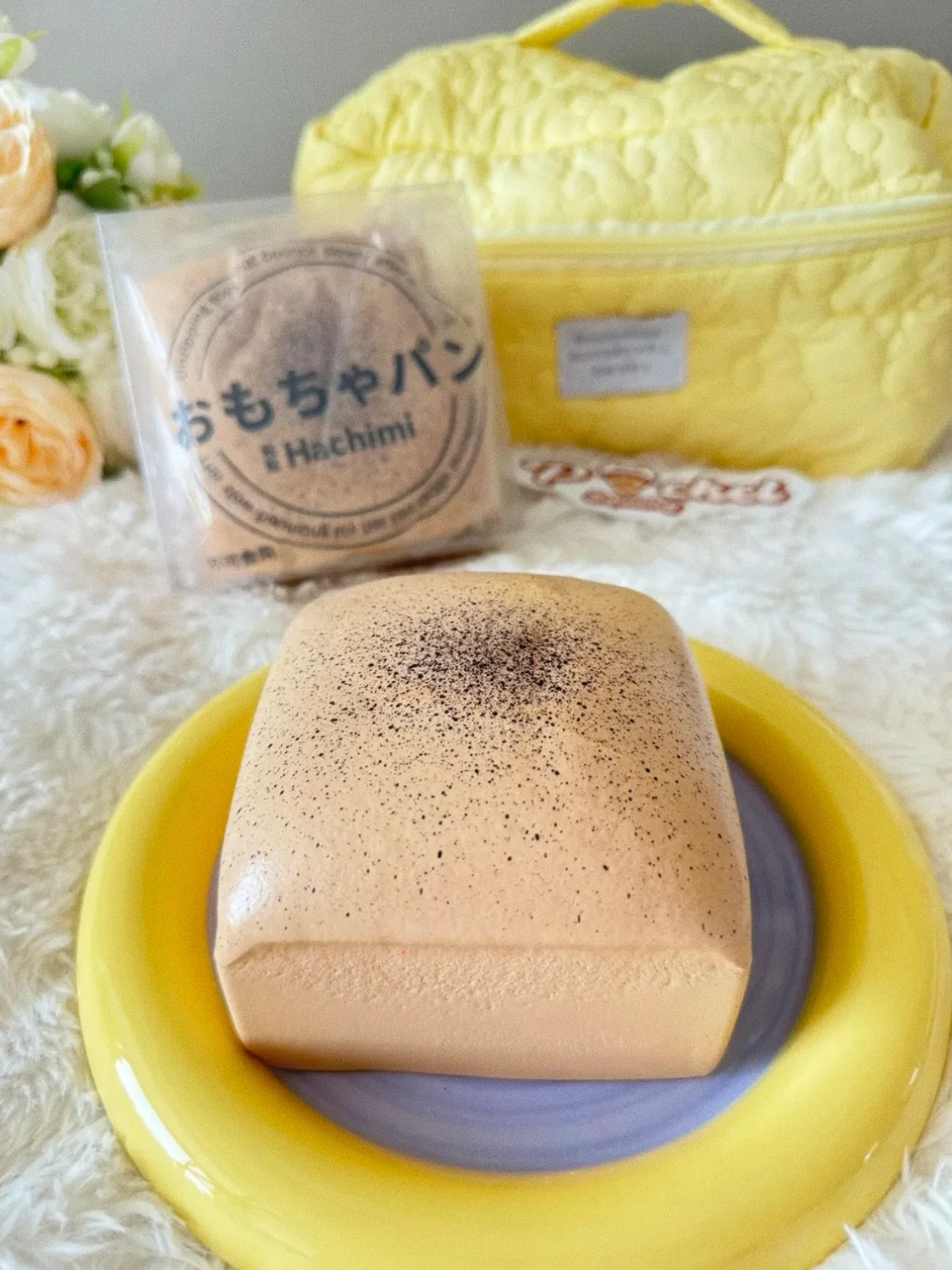 Mousse Cake Squishy Toy Slow Rising Brown Sugar Mousse Square Cake Slow Rebound Squeeze Toy Anti Stress Release Hand Relax Gift