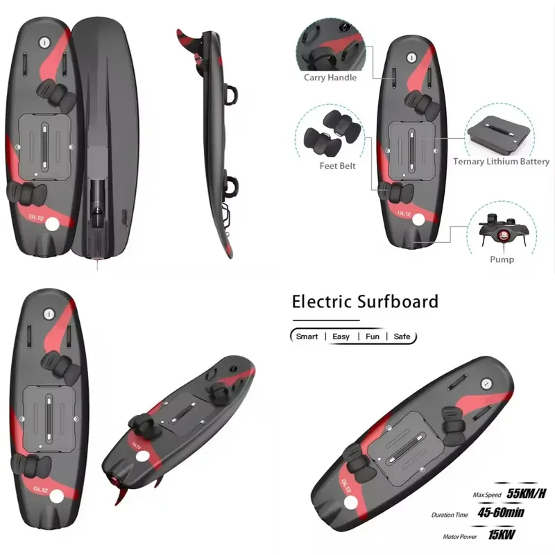 2024 Unisex Customized Jet Board New Generation Motorized Paddle Surfboard Fin Fiber Glass Electric Power Water Sports