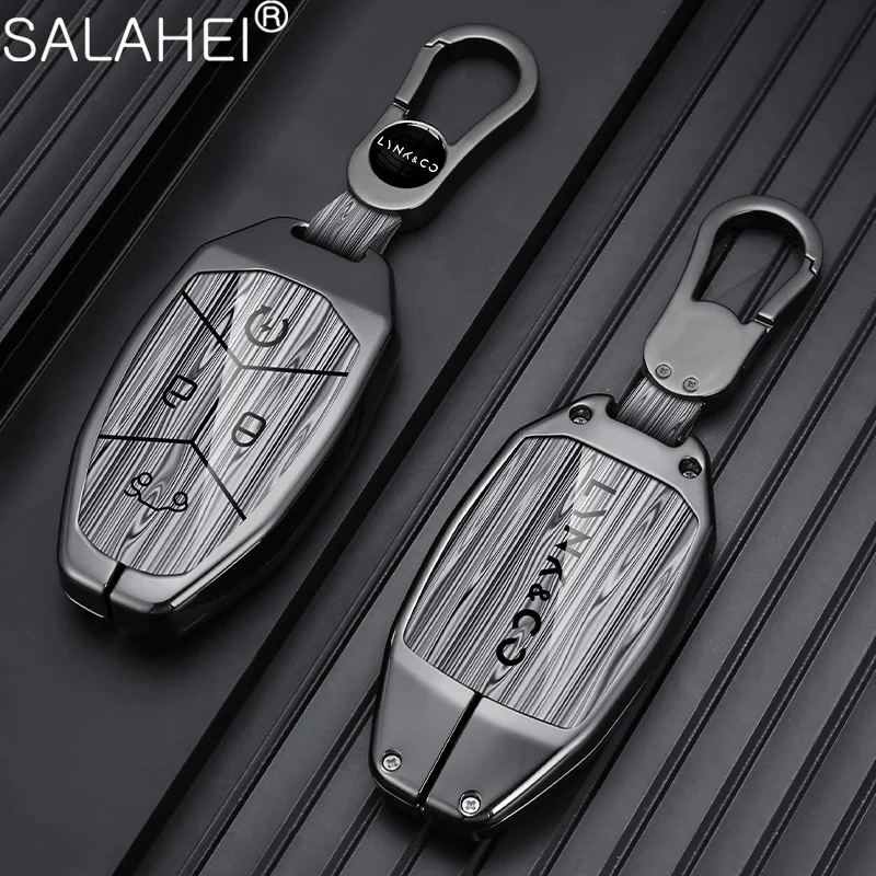 

New Zinc Alloy Car Key Case Cover for Lynk Co 01Phev 0105 Car Protection Keychain Keyless Set Bag Shell Interior Accessories