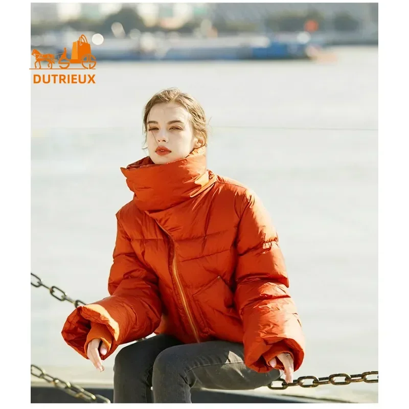 New Winter Cotton Jacket for Women,heavy Industry 90% High Down White Duck Down Thickened Down Jacket for Women Short Lapel Coat