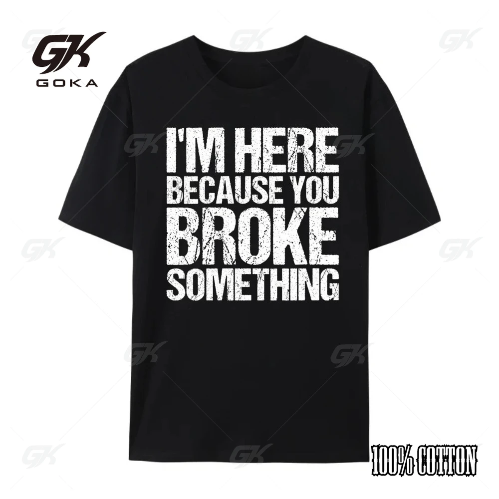 

Я здесь, потому что ты говоришь-то, рубашка, женская, я здесь, потому что ты говоришь, что-то с забавным механиком, футболка с рисунком, хлопковые топы