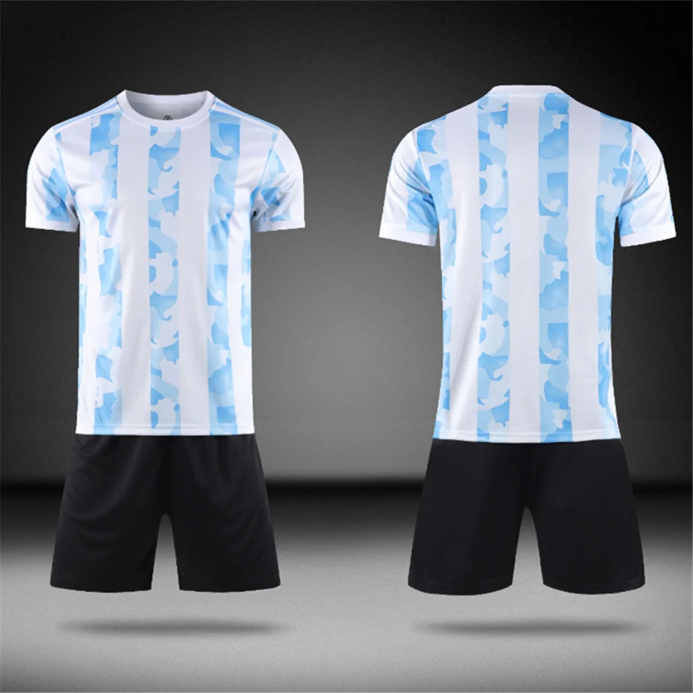 

aldult children's clothing set Football sport Uniforms boy girl No logo badge Jersey Training wear games kits Leisure shirt