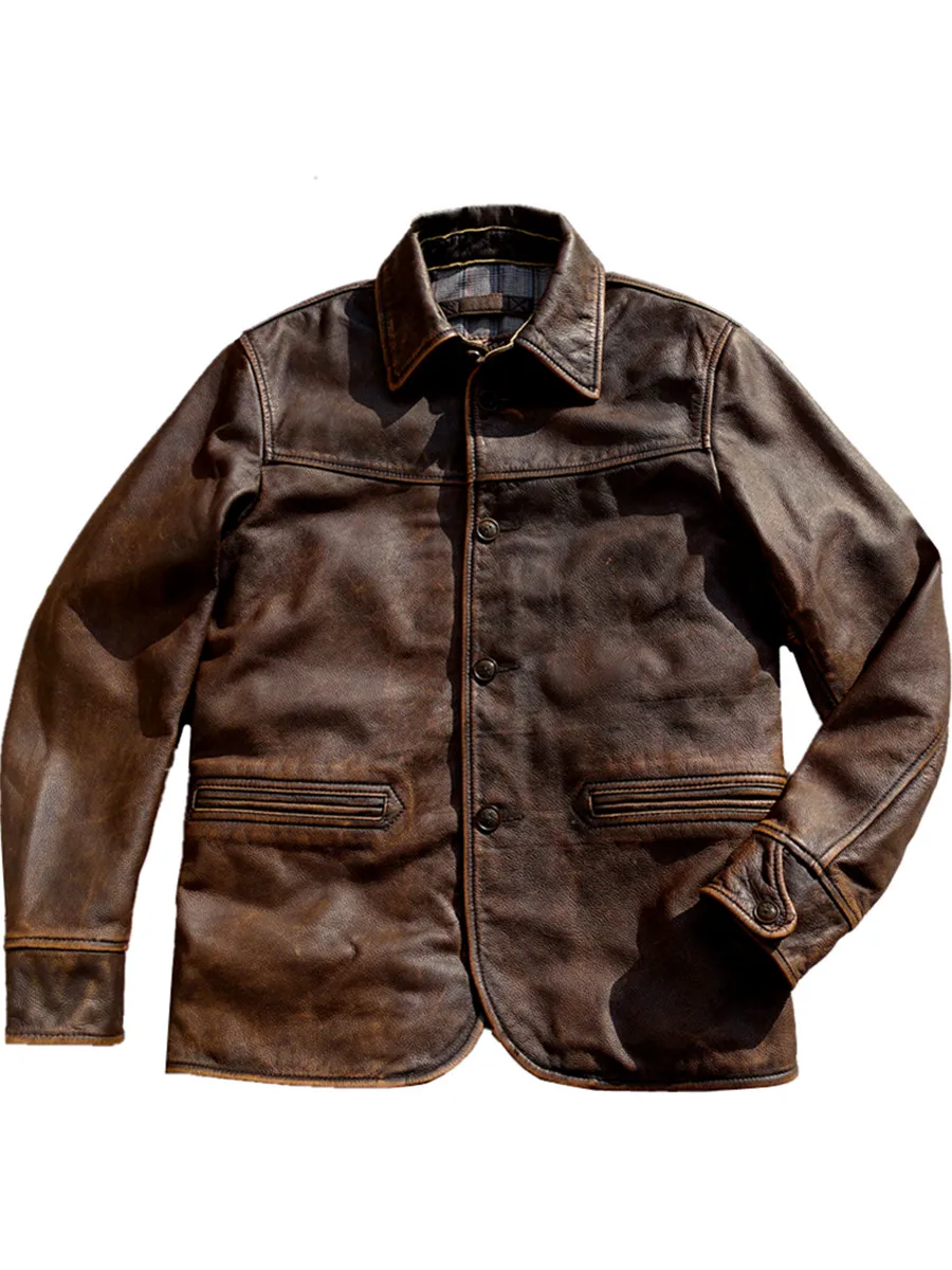 كاتب الفرامل [يضرب الروح مباشرة لمسح اللون وجعلها قديمًا] جلد العجل ذو الأساسية الشايية الرجعية الأمريكية ذات الغسيل الثقيل