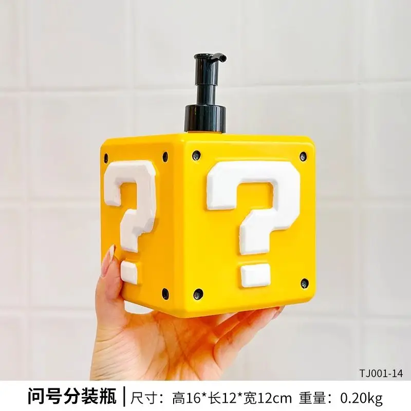 Super mario dos desenhos animados bonito garrafa de lavagem à mão criativo kawaii decoração para casa shampoo e chuveiro gel armazenamento imprensa garrafa presente atacado
