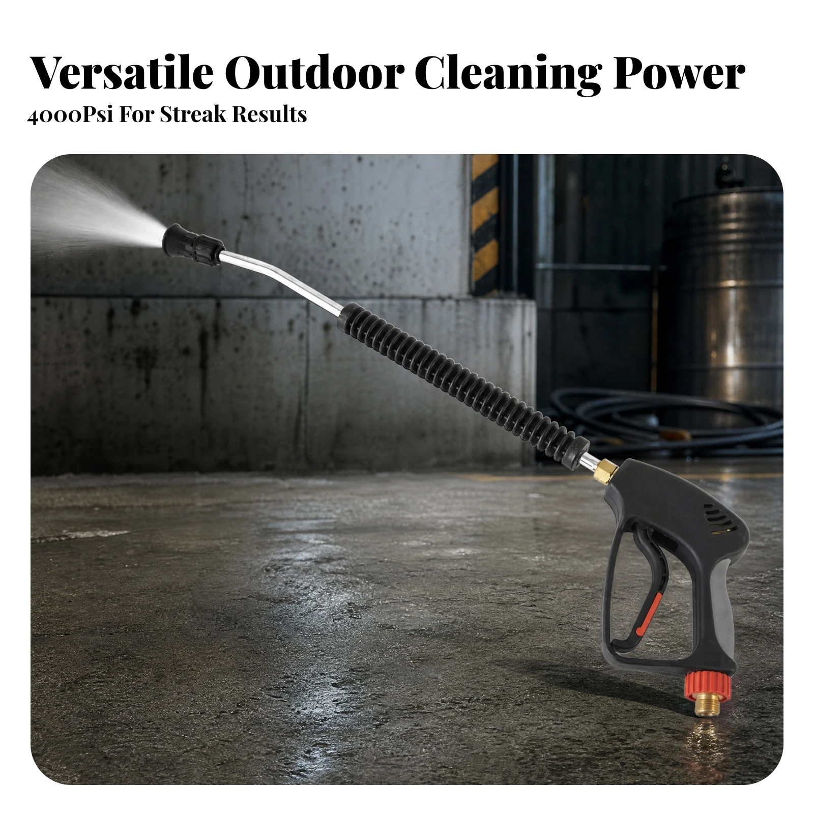 Pressure Washer Spray with Extension Lance Long-Lasting Car Wash Pressure Spray Cleaning Tool Quick Connector User-Friendly