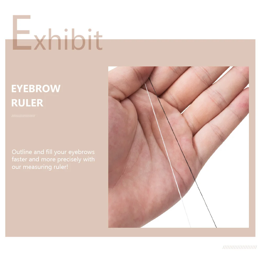 Outil de localisation des sourcils, accessoire de maquillage facile à transporter, réduit l'asymétrie pour les débutants professionnels, 2 pièces