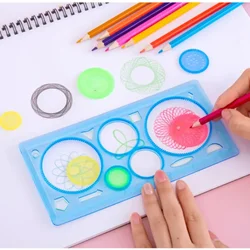 1 pack/lote rompecabezas creativo para niños juego de reglas de dibujo coloridas regla de dibujo para aprender herramientas de bricolaje para estudiantes