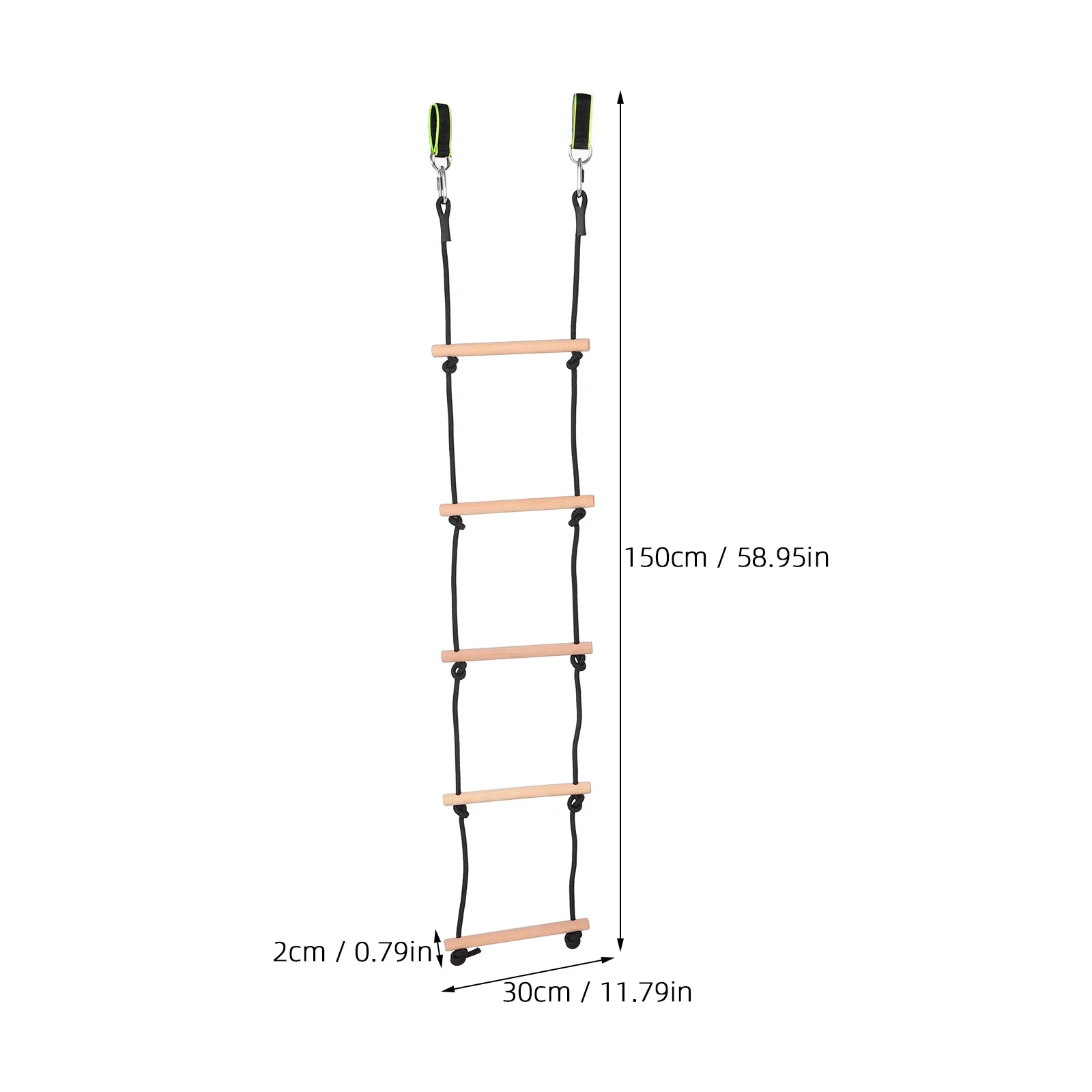 Juguetes deportivos de escalada, columpio de madera, escalera de cuerda colgante para niños al aire libre, árbol de haya, niño