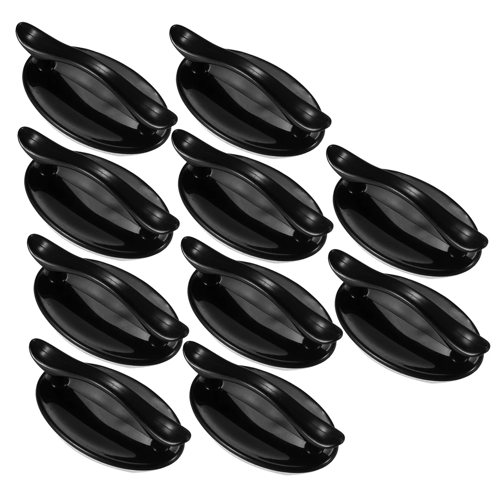 

10pcs Solid Color Cabinet Knob Durable Plastic Drawer Pull Handle For Kitchen Door Closet Furniture Multifunctional Auxiliary