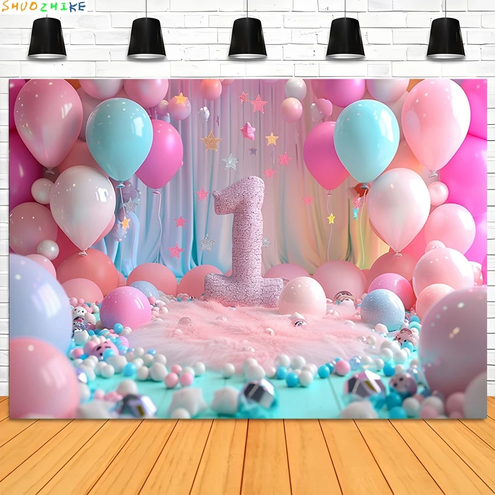 مستلزمات خلفية للتصوير الفوتوغرافي لغرفة الأطفال حديثي الولادة ، عيد ميلاد سعيد ، ديكورات الحفلات ، قوس البالونات ، مظهر الأزهار ، خلفية الصورة ، ، ، ، ، ،