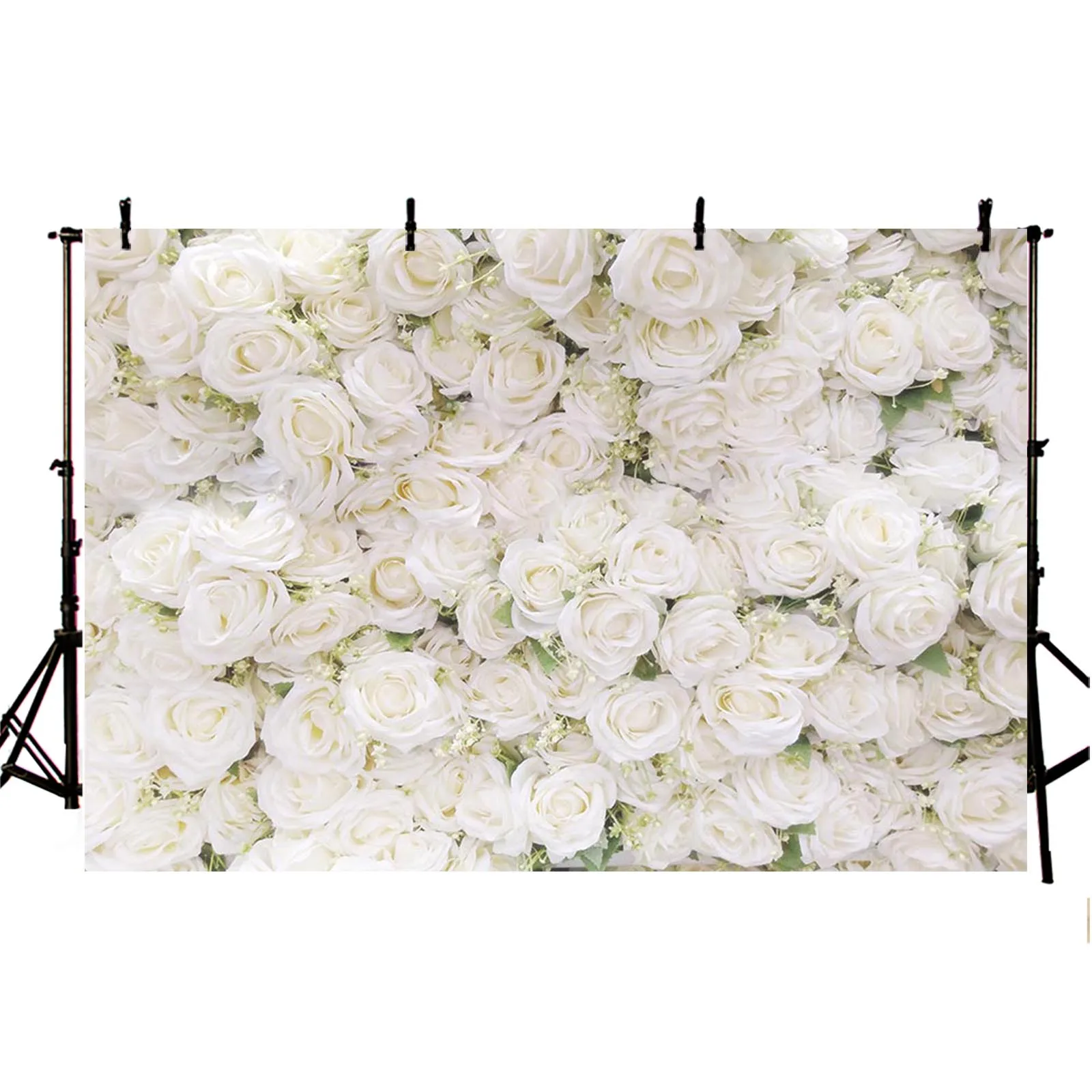 White/Red Rose Floral Photography Background Wedding Birthday Backdrop Party Decoration Valentines Lovers Portrait Photo Studio