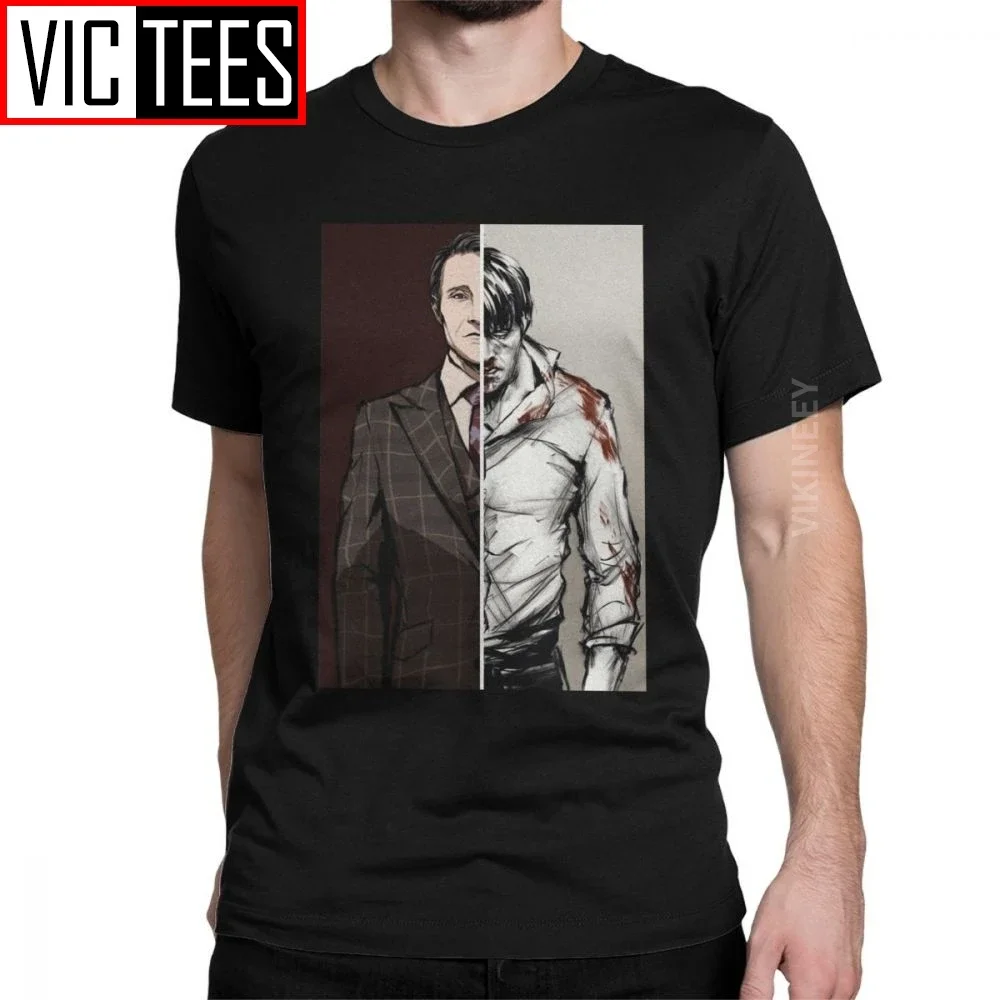 Men The Tables Are Turning Hannibal Variant Tshirt Lecter Mads Horror Hannigram Cotton Oversized T-Shirt