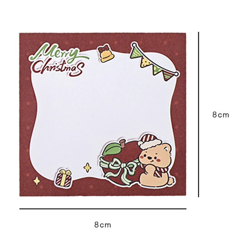 50Sheets Cartoon Sticky Note Cute Note Pads Creative Christmas Notepad Portable Message Paper School Office Supplies Gifts