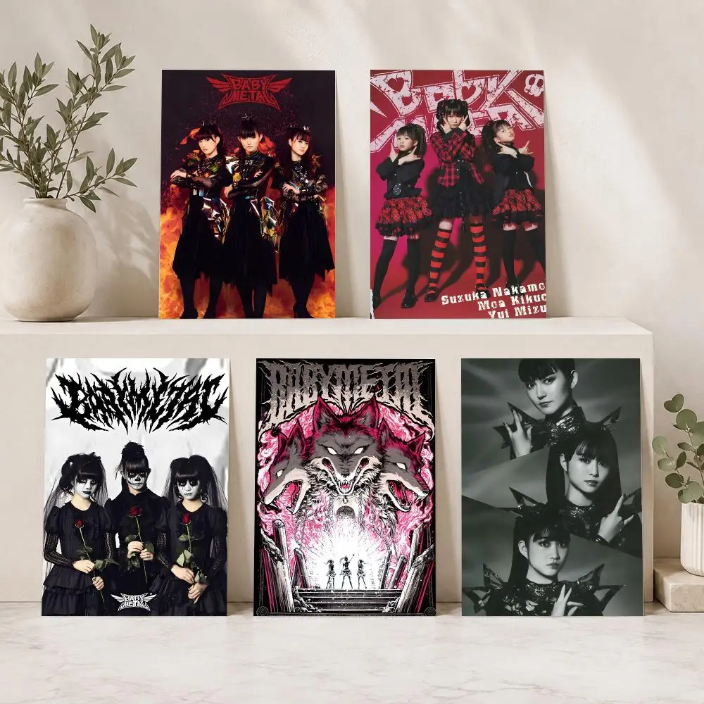 Japanese Metal Band B-Babymetal Poster Durable Painting Canvas Poster Wall Hanging Home Interior Decoration Art Mural Gift