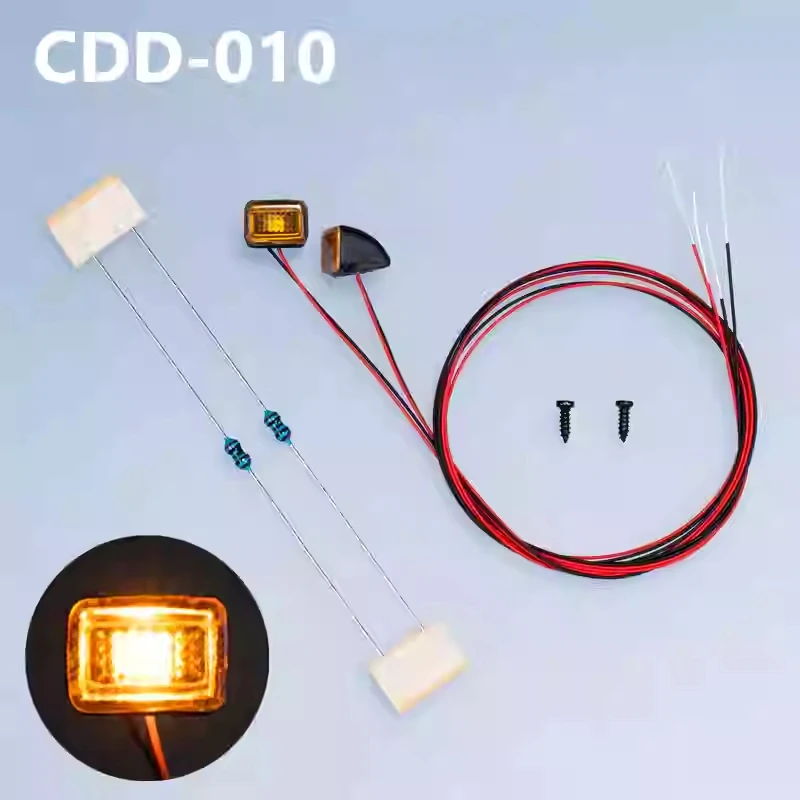 2 PCS RC Toy Truck LED Position Light Cab Side Lamp For Tamiya 1:14 Scale RC Tractor Truck 770S AROCS FH16 TGX Accessories Parts