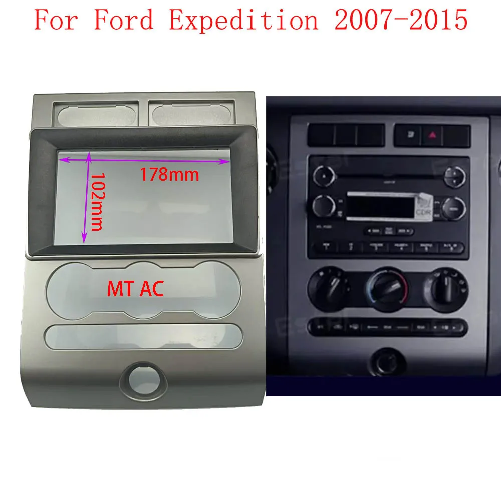 

2 DIN Car Frame Fascia Adapter Android Radio Dash Fitting Panel Kit For Ford Expedition 2007-2015