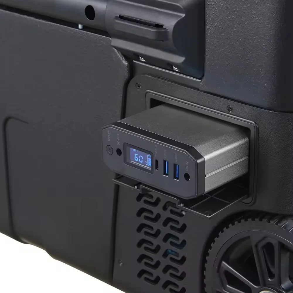 75L 95L Compressor Battery Operated Mini Fridge Camping Portable Freezer Dual Core With Control Panel for Outdoors Refrigerator