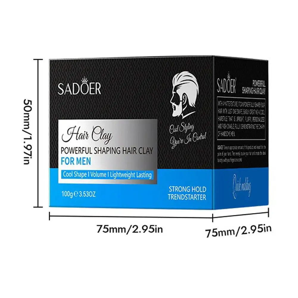 Matte Hair Styling Clay Strong Hold Non-Greasy Hair Wax Pomade Long-Lasting Texture Cream For Men Daily Grooming view 6