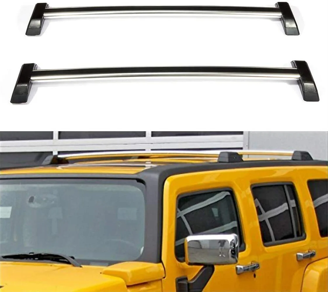 

2Pcs Roof Rail Rack Cross Bars Crossbars Fits for Hummer H3 H3T 2006-2010