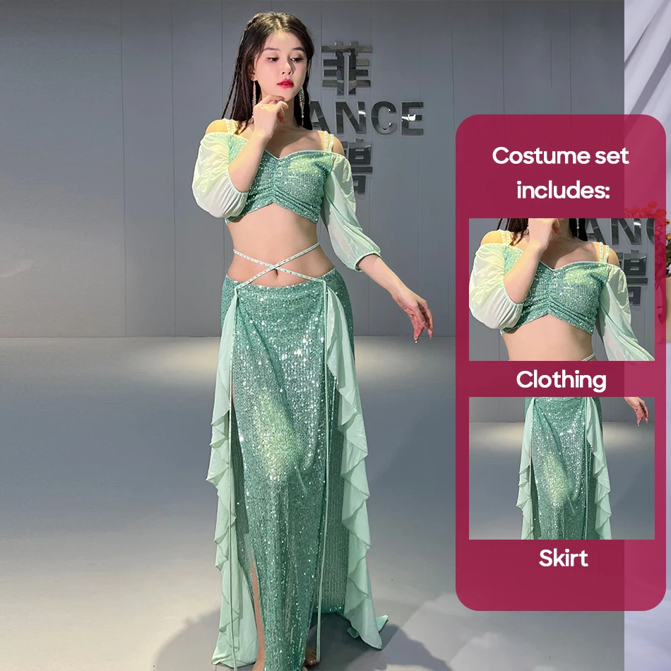 Zestaw do ćwiczeń tańca: syrenka, jesień i zima, siateczka, mundurek, kostium taneczny, akcesoria do tańca brzucha, strój do tańca brzucha.