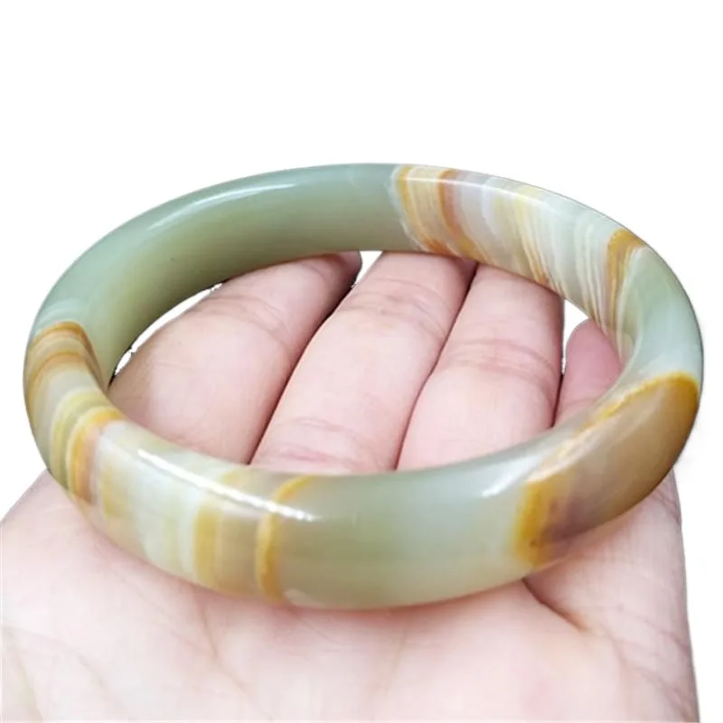 Wrapped Silk Widened Jade Bracelet Women's Style Bracelet Jade